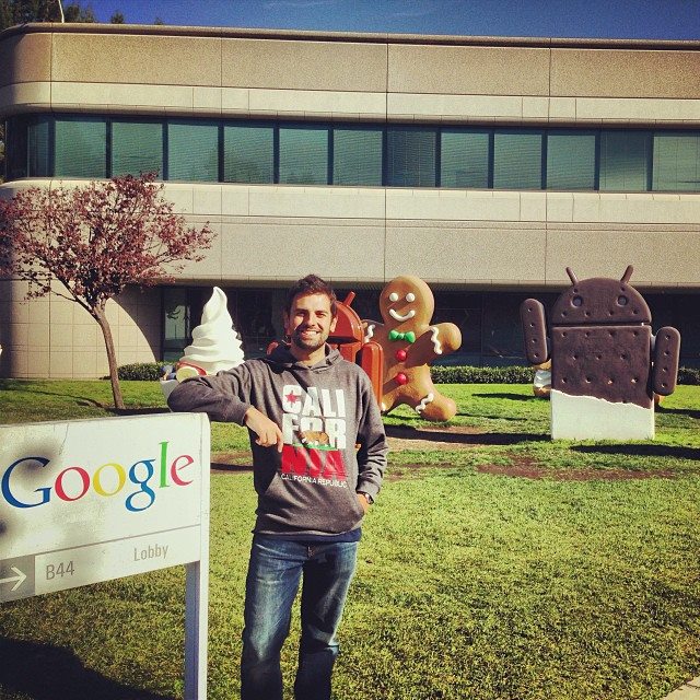 Carlos Azaustre en el Googleplex, Mountain View, California