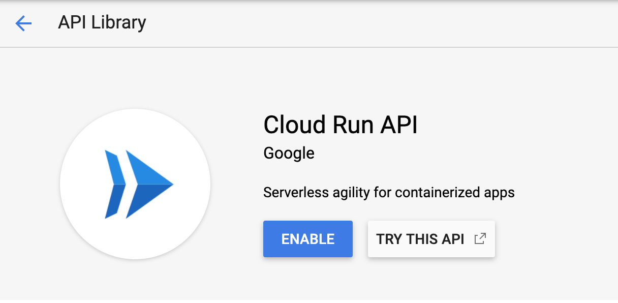 Activar API de Cloud Run